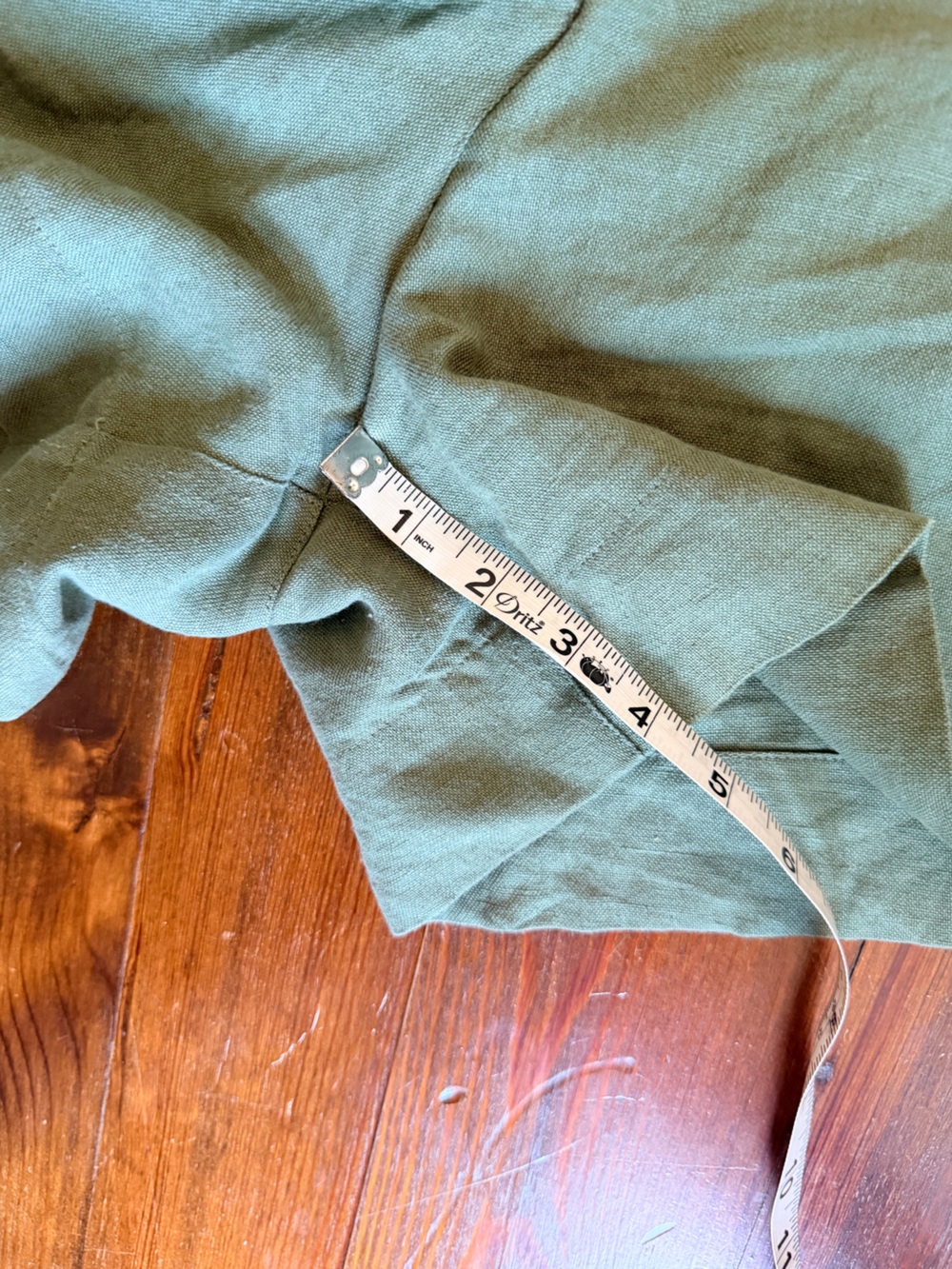 ABLE Esme Linen / Cotton High Waist Shorts - Green - Size 6 - Picture 8 of 12